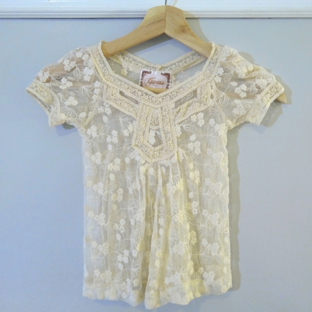 Guess girls lace blouse 4t